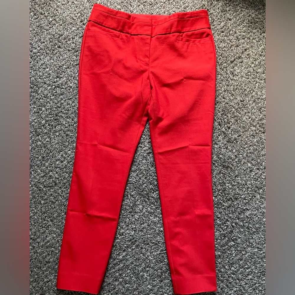 LOFT Bright Red Women's Casual Pants